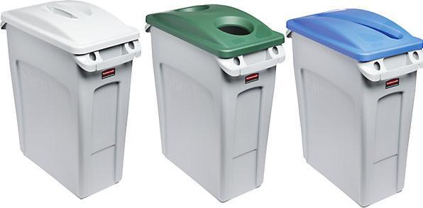 Actual product image Rubbermaid Recyclables sorting station, set of 3 SLIM JIM® (180 l)