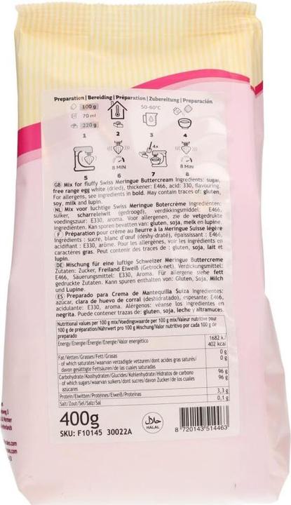 Immagine prodotto FunCakes Preparazione della crema di burro alla meringa svizzera (400 g)