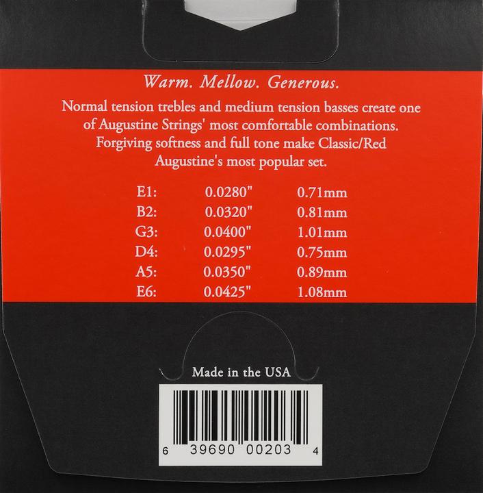 Image du produit Augustine Classic Red Medium (6 x, Guitare, 0.03")