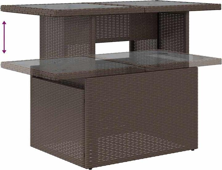 Produktbild vidaXL 6-tlg. Garten-Sofagarnitur mit Kissen Schwarz Poly Rattan