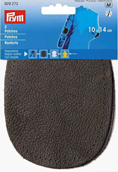 Produktbild Prym Patches Nappaleder, dunkelbraun 10 x 14 cm, 2 Stk., zum Aufnähen (2 x)