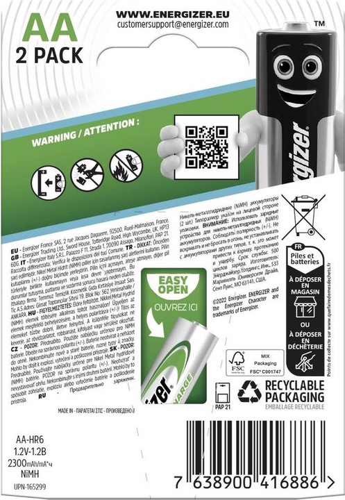 Actual product image Energizer Recharge Extreme (2 pcs., AA, 2300 mAh)