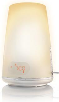 Philips HF3485, clock radio with wake-up light, white