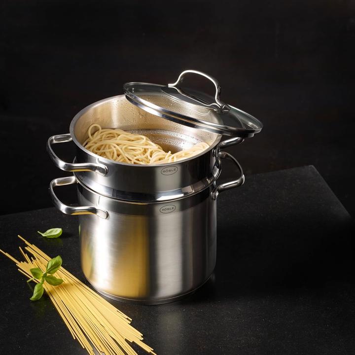 Image du produit Rösle Pastapan mit Deckel, 20 cm - Rã'ssle |Eleganz (4004293131539) (Casserole, Acier inoxydable, 20 x 30.50 cm)