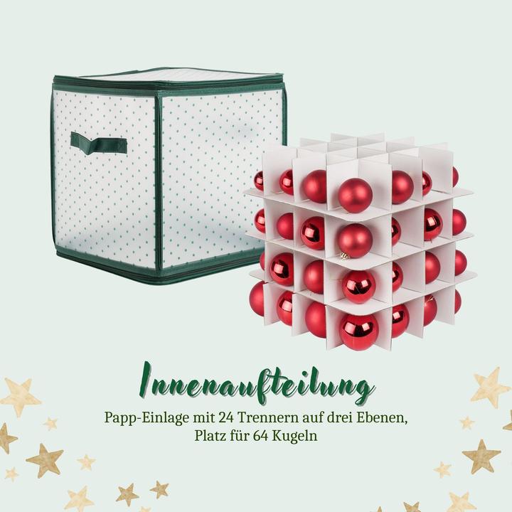 Actual product image Hermex Aufbewahrungsbox für Christbaumkugeln Aufbewahrungstasche Sortierbox (27 l)