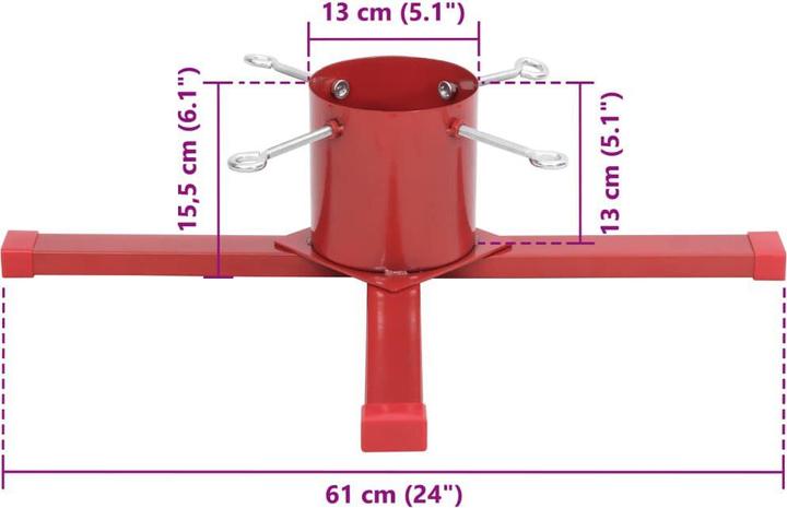 Immagine prodotto vidaXL Piantana dell'albero di Natale Piantana dell'albero di Natale Piantana dell'albero di Natale Rosso