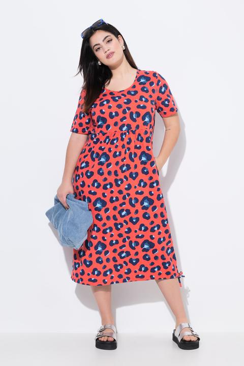 Produktbild Angel of Style Jerseykleid, A-Linie, Leo-Muster, Saum-Bindeband (52)