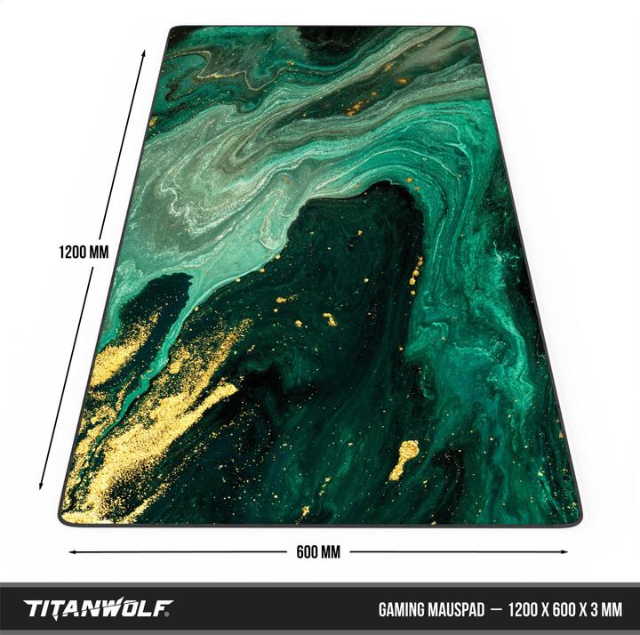 Immagine prodotto Titanwolf Tappetino per mouse da gioco, 1200 x 600 mm Tappetino per mouse da gioco XXXL speed, superficie (XXL)