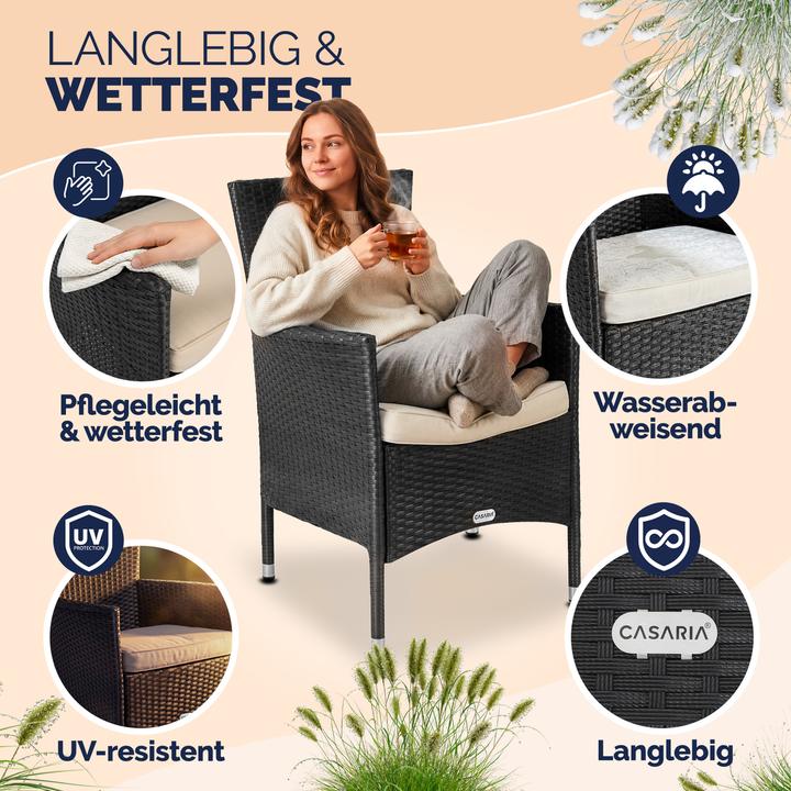 Produktbild Casaria Polyrattan Gartenstühle