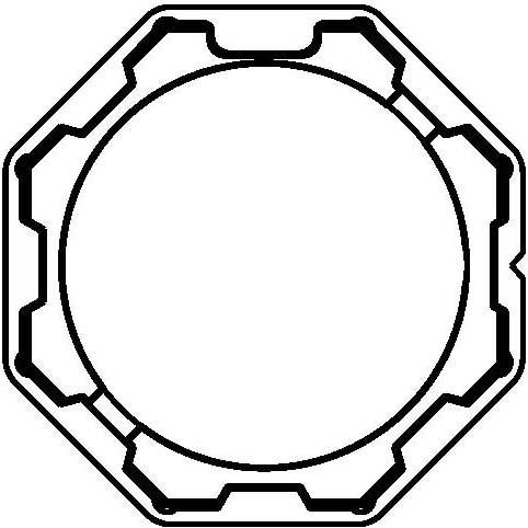 Rademacher, Accessori per tecnologia di azionamento, Set di adattatori albero ottagonale 70mm medio per motori tubolari meccanici ed elettrici