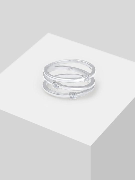 Image du produit Elli Wickelring mit Zirkonia Kristallen (54, Argent 925)
