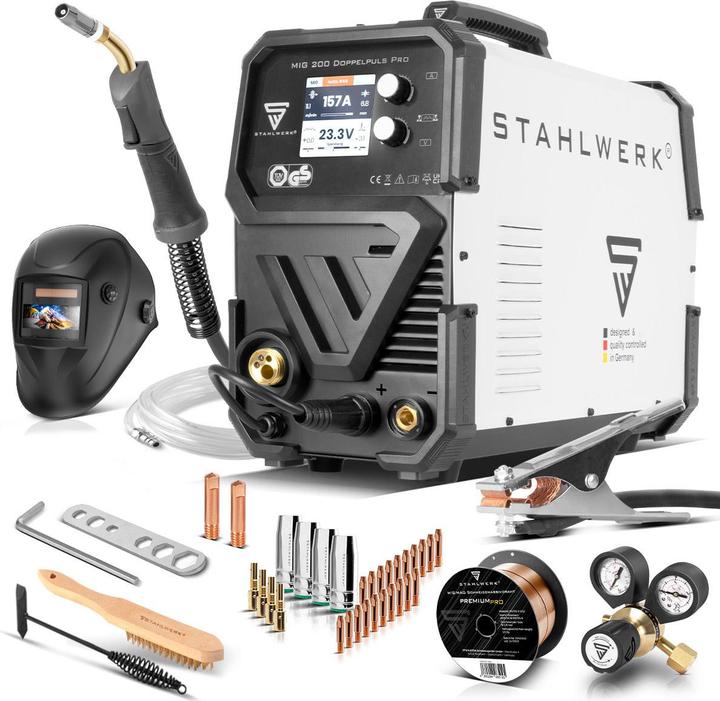 Actual product image Stahlwerk Welding machine MIG MAG 200 double pulse Pro fully equipped fully synergic