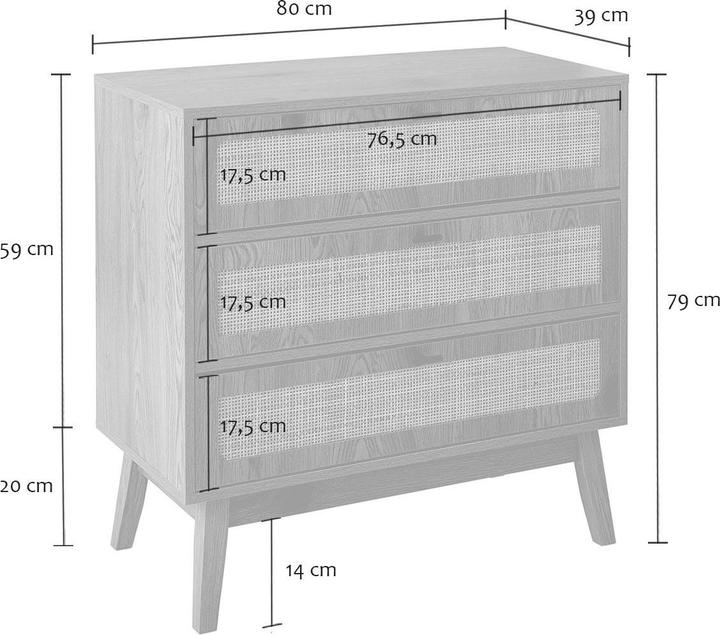 Actual product image CaliCosy Alia (80 x 39 x 79 cm)