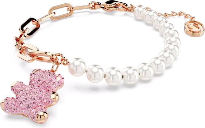 Immagine prodotto Swarovski Bracciale Teddy Orso Rosa Oro (18.50 cm, Metallo Swarovski)