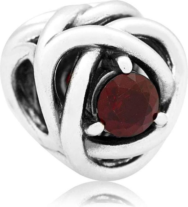 Immagine prodotto Pandora Pietra di nascita di gennaio Red Eternity Circle Charm (Argento 925)