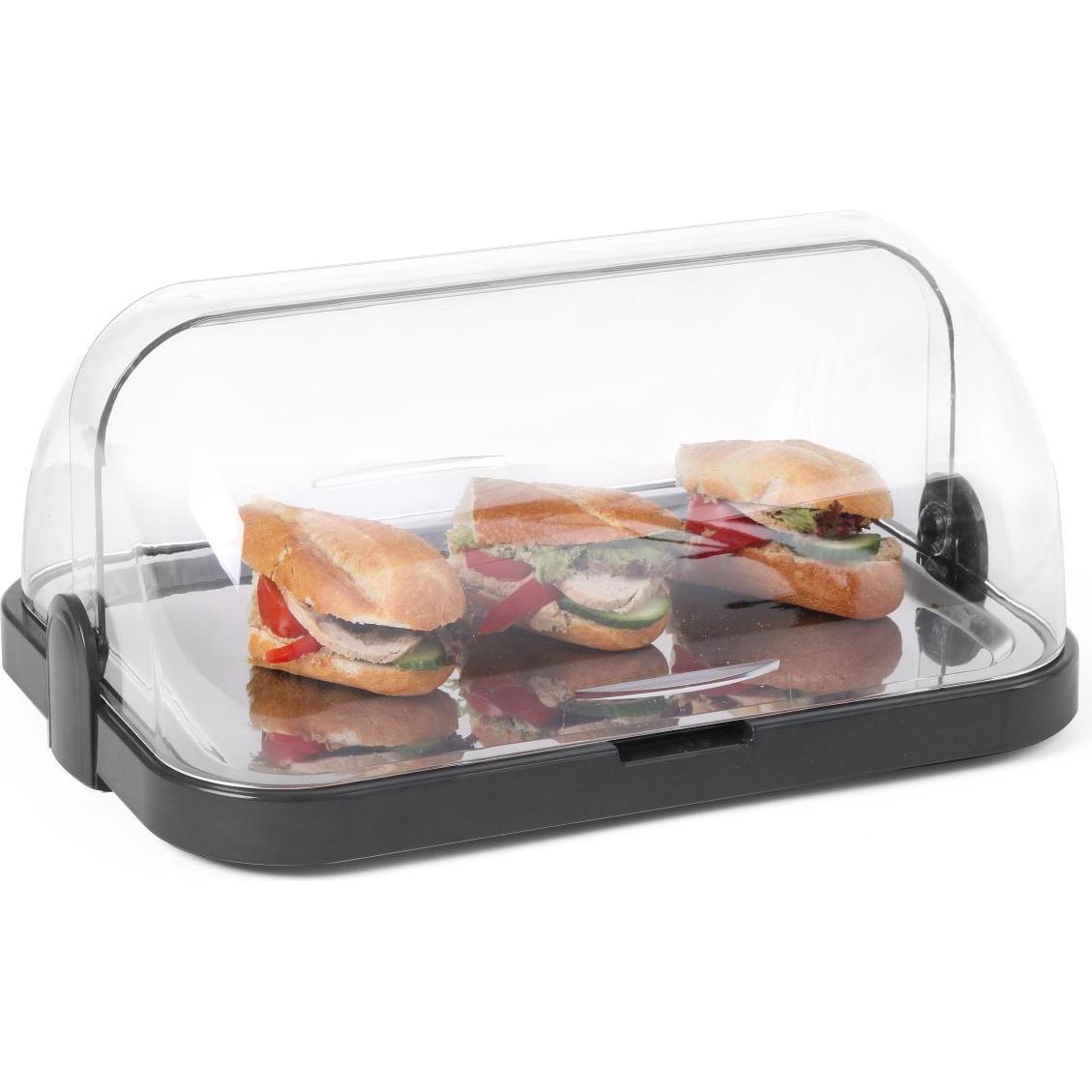 Thumbnail - Hendi Rolltop-Vitrine, Warmhalteplatte, Transparent