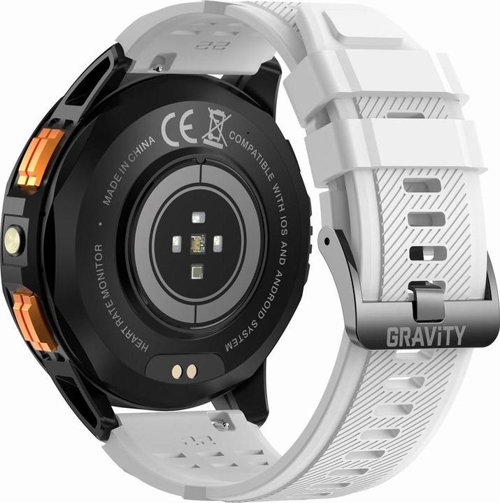 Produktbild Gravity GPS GT24-2 Herren-Smartwatch, schwarzes Silikonarmband + weisses Silikonarmband (48 mm)