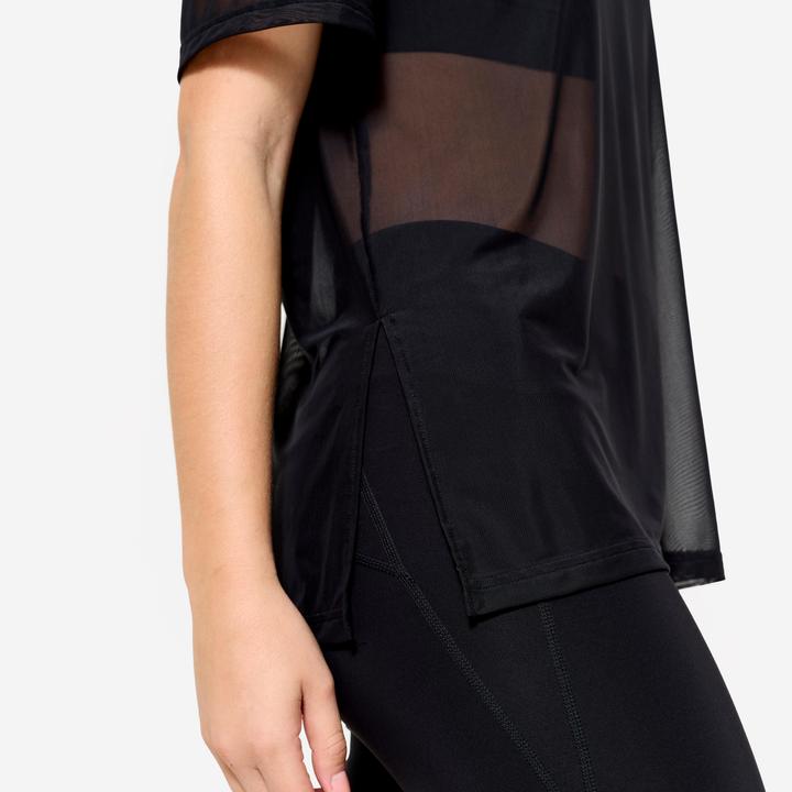 Produktbild Domyos T-Shirt Damen Netz locker - schwarz (L)