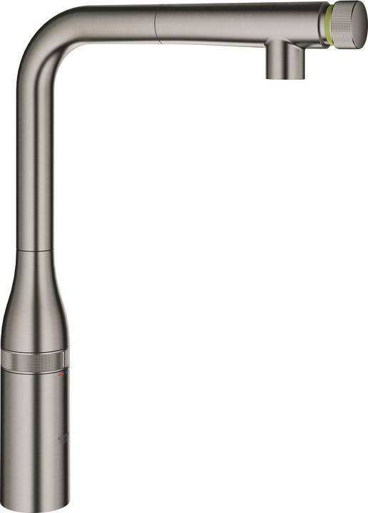 Grohe Küchenarmatur mit Handbrause Essence hard graphite gebürstet 31615
