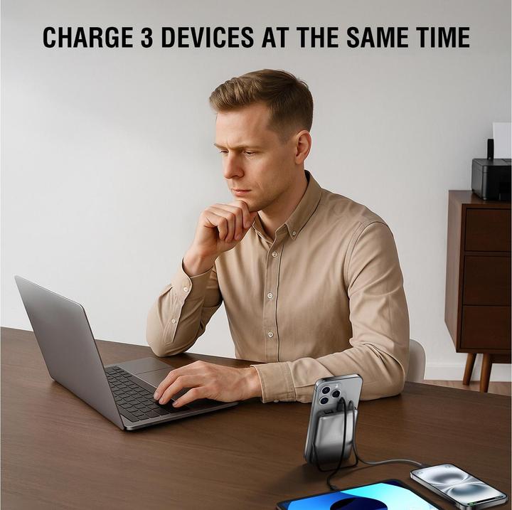 Actual product image 4smarts Wireless Powerbank Enterprise Pocket spacegrau (10000 mAh, 22.50 W, 38.50 Wh)