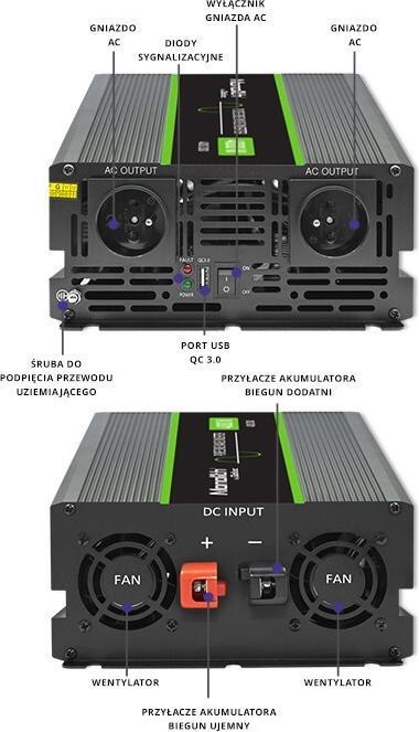 Produktbild Qoltec 51939 Pure Sine Wave Inverter
