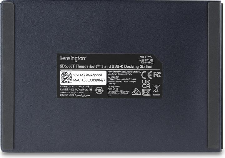 Productafbeelding Kensington SD5560T Dual 4K (Thunderbolt, 11 ports)
