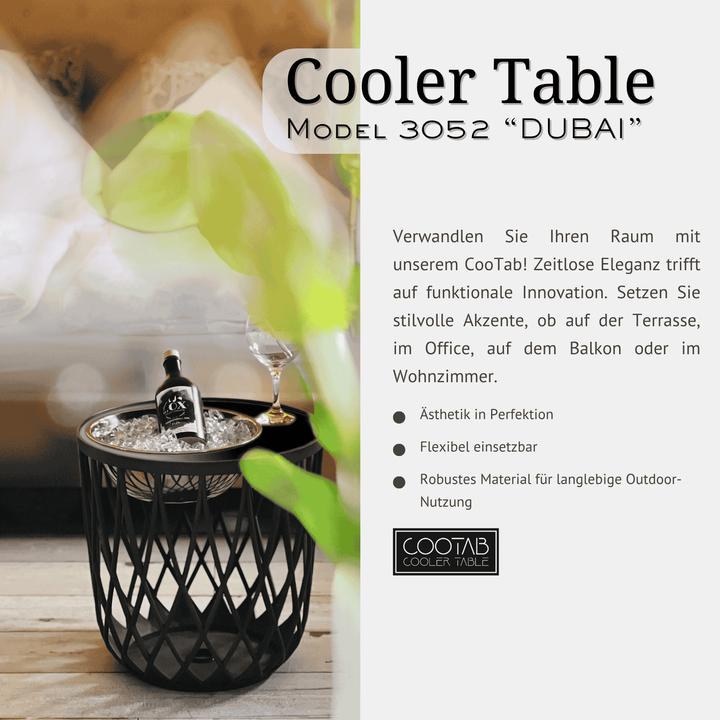 Image du produit COOTAB Cooler Table Dubai Beistelltisch mit Edelstahl-Bierkühler