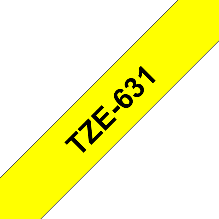 Actual product image Brother TZE-631S LAMINATED TAPE 12 MM (1.20 cm, Yellow)