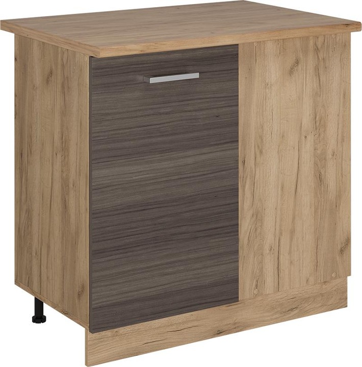 Actual product image Vicco Corner cabinet R-Line, Noble gray/Gold power oak, 86 cm, WT Oak