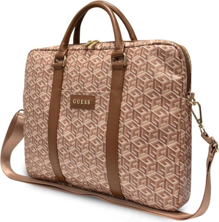 Actual product image Guess Torba GUCB15HGCFSEW 16" brązowy/brown GCube Stripes (16")