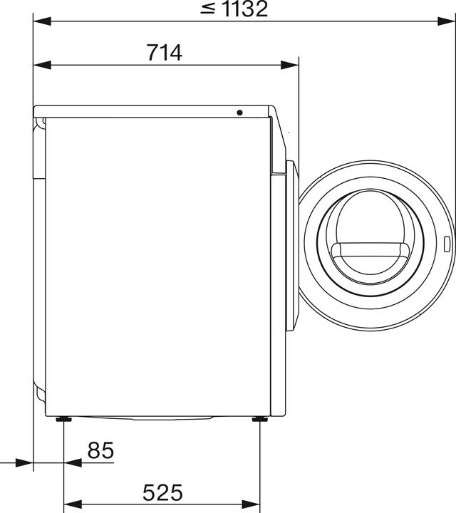 Produktbild Miele WTW 870 WPM Dryer Washing Machine (9 kg, Rechts)