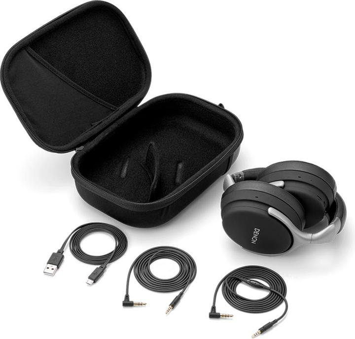 Produktbild Denon AH-GC25W Kopfhörer Verkabelt & Kabellos Kopfband Mikro-USB Bluetooth Schwarz (ANC, 30 h, Kabelgebunden)