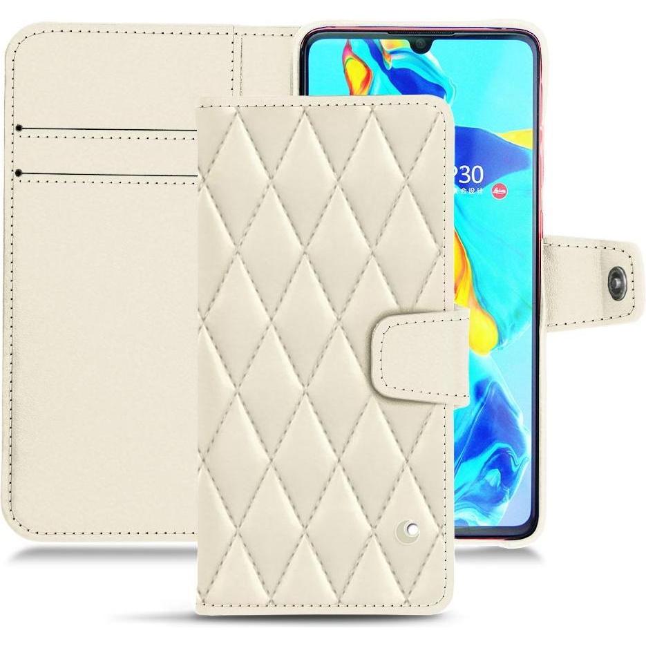 Thumbnail - Noreve Lederschutzhülle Wallet (Huawei P30), Smartphone Hülle, Weiss
