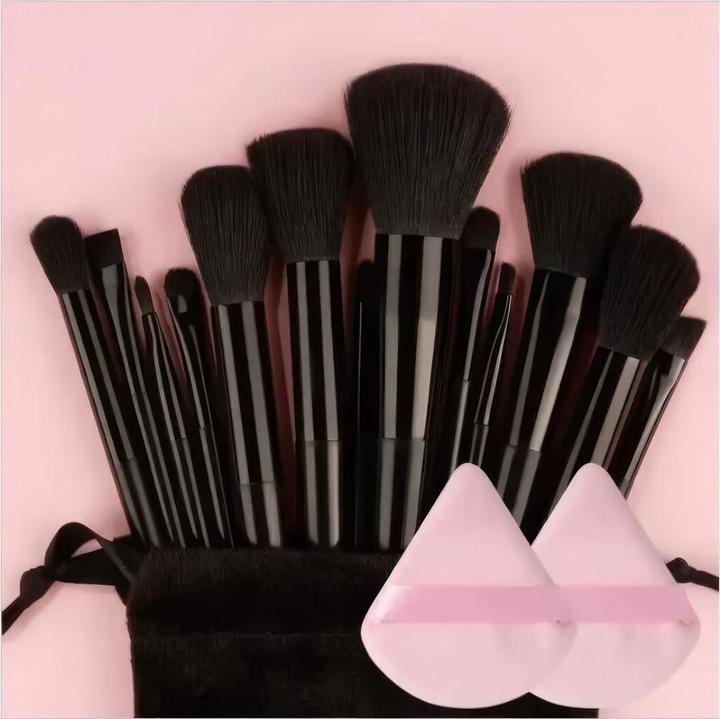 Silana Beauty Kosmetik Schminkpinsel-Set, 13-Teile, schwarz