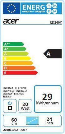 Energie-Label Acer ED246Y (1920 x 1080 Pixel, 24")