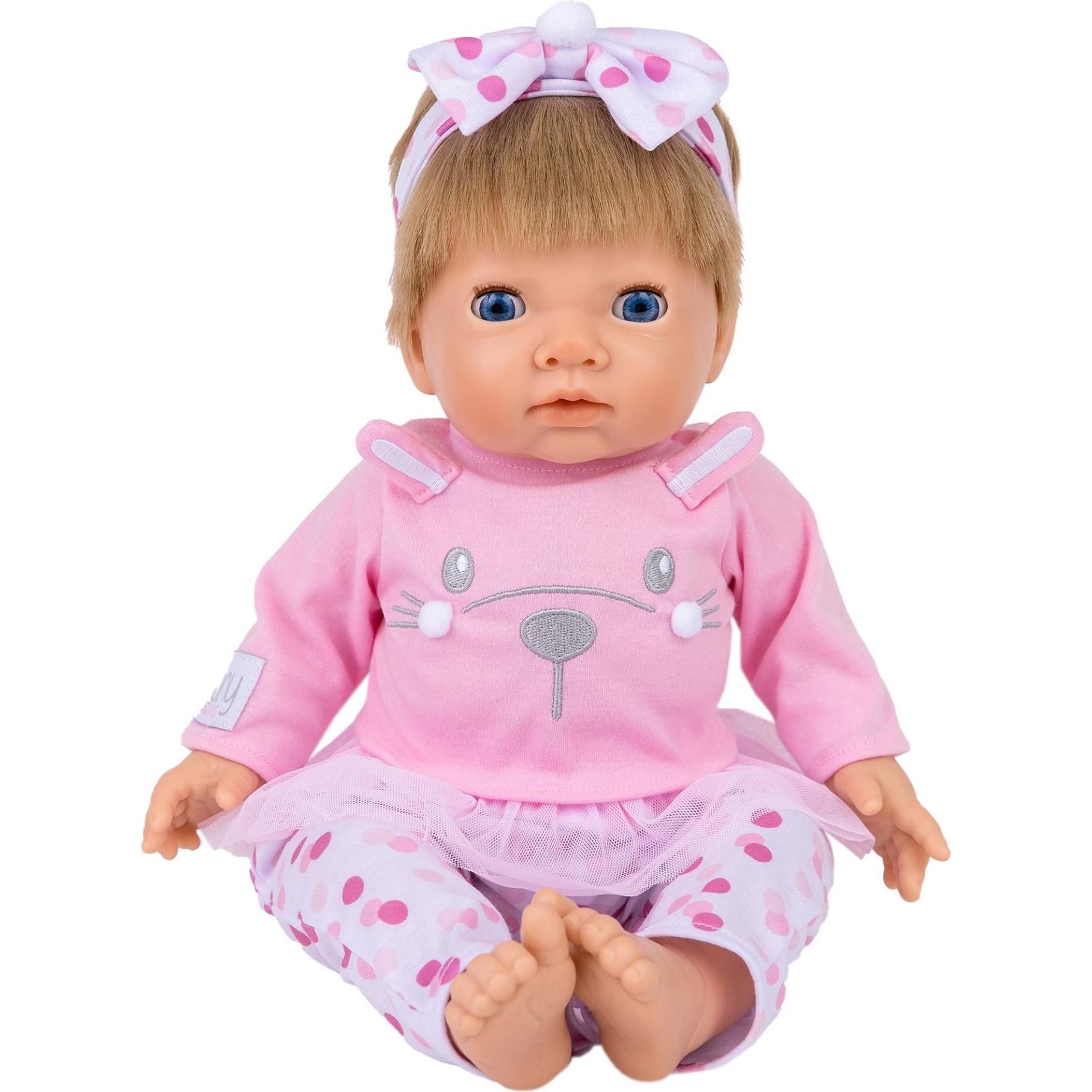 Tiny Treasures Pink Bunny Baby Blond Hair (30542)