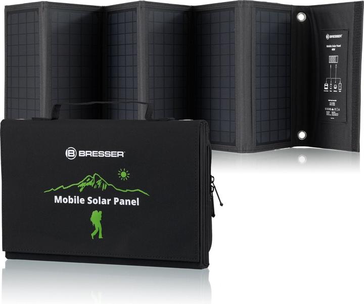 Produktbild Bresser Mobiel Zonnepaneel â€“ 40W â€“ Voor o.a. Smartphone & Tablets â€“ 3x USB (40 W, 1.80 kg)