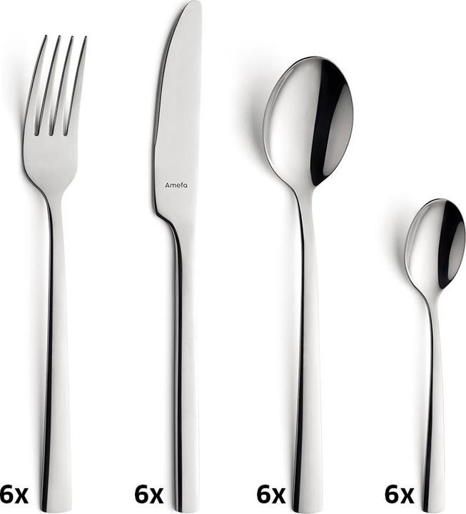 Actual product image Amefa MANILLE Besteckset 24-teilig (24 pcs., Cutlery set)