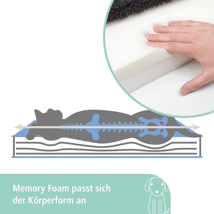 Produktbild Kerbl Memory-Foam Matratze 60x100cm beige/anthrazit (Hund, Katze)