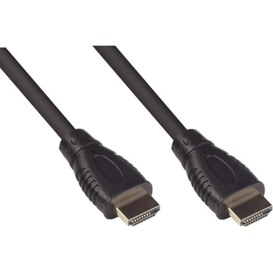 Good Connections Anschlusskabel HDMI 2.0b, 4K / UHD @60Hz, 18 Gbit/s, vergoldete Kontakte, schwarz, 2m, Good Connecti (2...