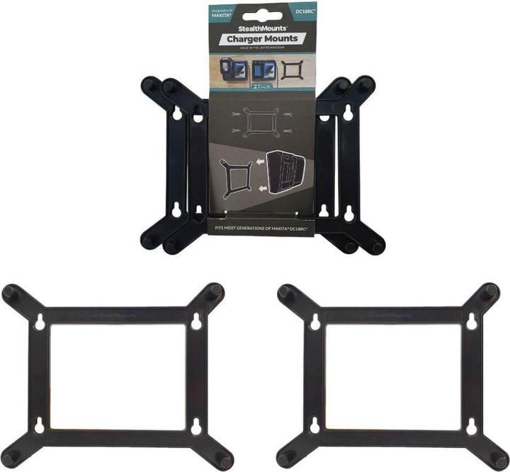 Image du produit StealthMounts CMC-MK-S Schwarzer Halter für Makita Single-Ladegerät (2 Stück)