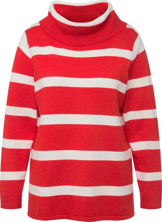 Produktbild Ulla Popken Rollkragen-Pullover, Ringel, kurz, Langarm (50, 52)