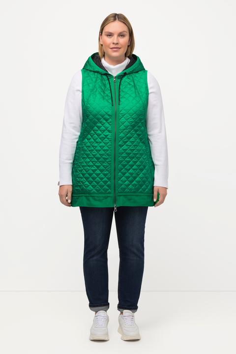Actual product image Ulla Popken Hooded Quilted Vest Fully Lined (46, 48)