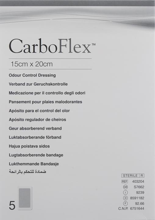 Produktbild Carboflex Aktivkohle Verband 15x20cm steril