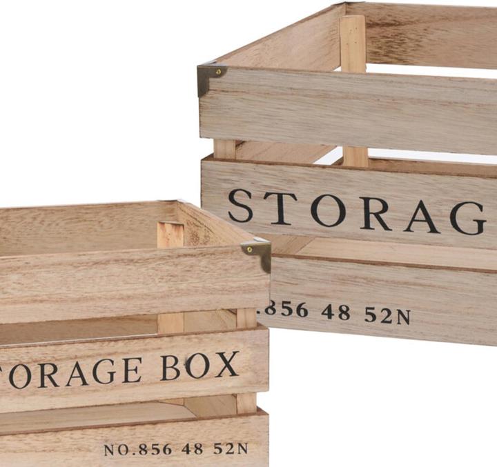 Immagine prodotto Natura Punto Set di 3 casse di legno (36 x 27,5 x 17,5 cm)
