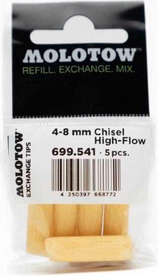 Actual product image Caran d'Ache Felt-tip pen replacement tips 4-8 Chisel 5-pack (5x)