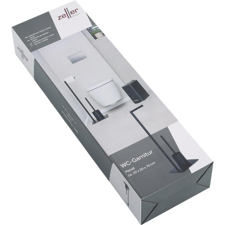Productafbeelding Zeller Present WC-set, metaal, zwart