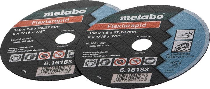 Productafbeelding Metabo 18 LTX 150 accu haakse slijper (150 mm)