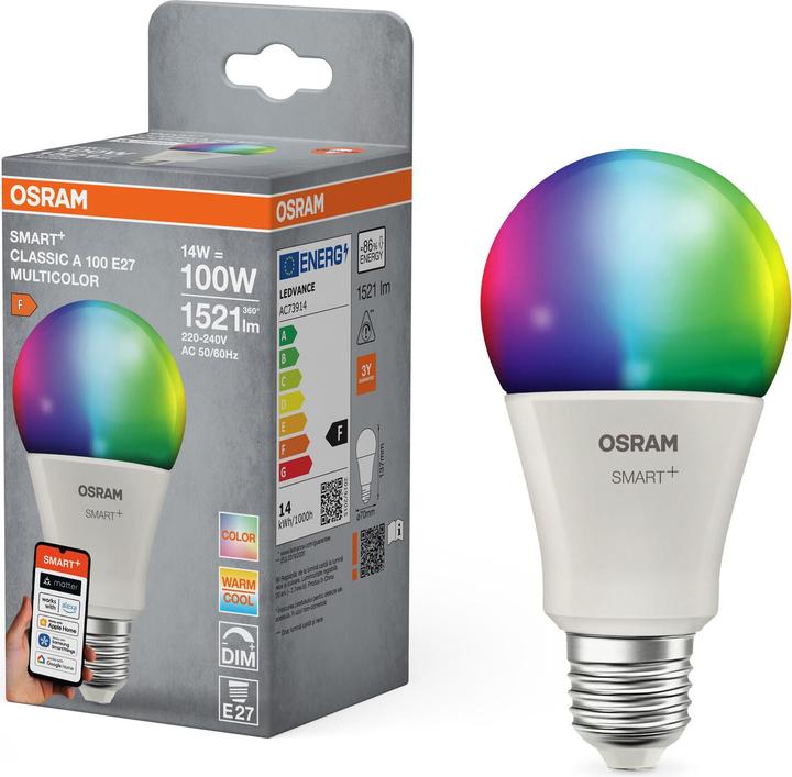 Produktbild Osram Smart+ Matter Classic (E27, 1521 lm, 1x)