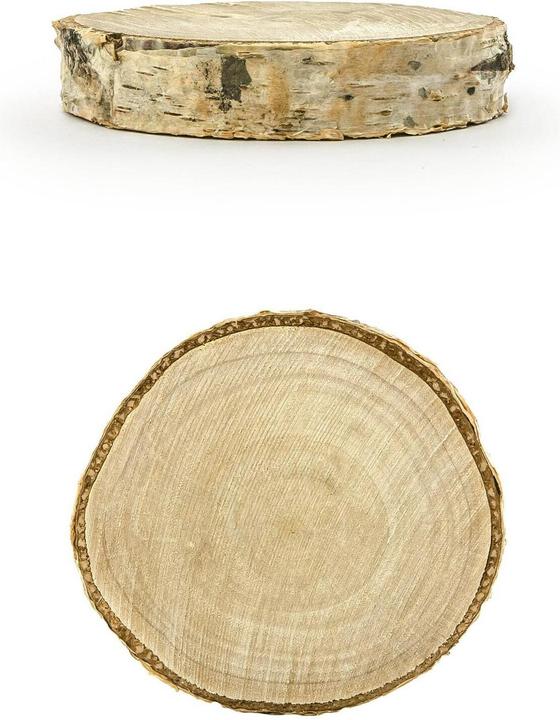 Produktbild Partydeco Tischkarte Holzscheibe Ø 4.5-6.5 cm, H: 1 cm, 6 Stück, braun